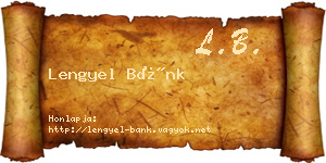 Lengyel Bánk névjegykártya