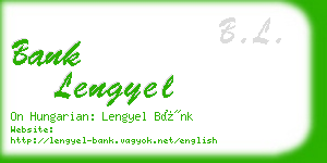 bank lengyel business card